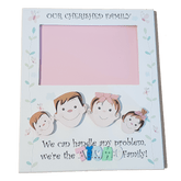 C&F Wooden Family Photo Frame Name Plate